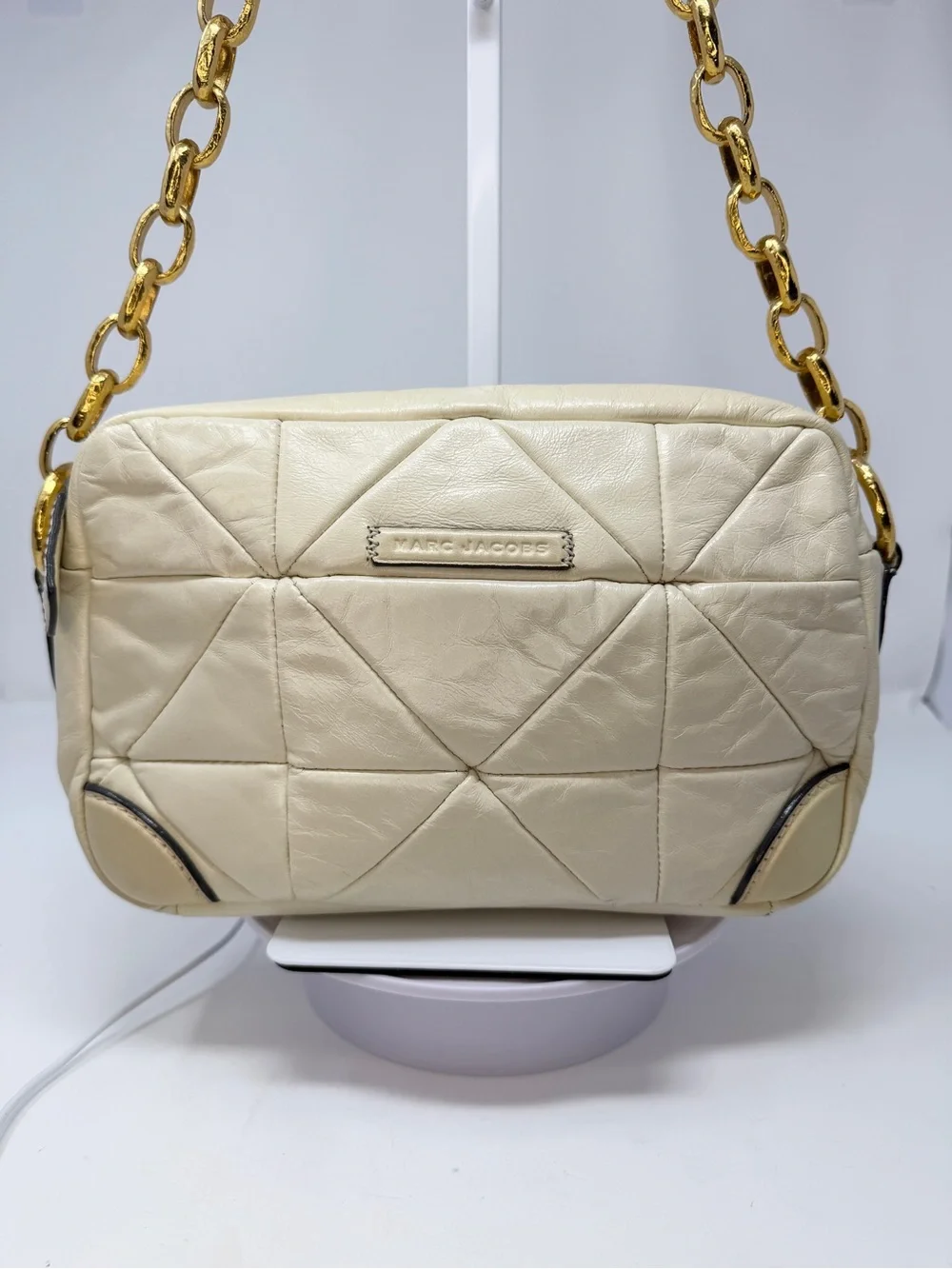 Marc Jacobs Quilted Leather Raquel Ivory Shoulder Bag Spring 2007 collection